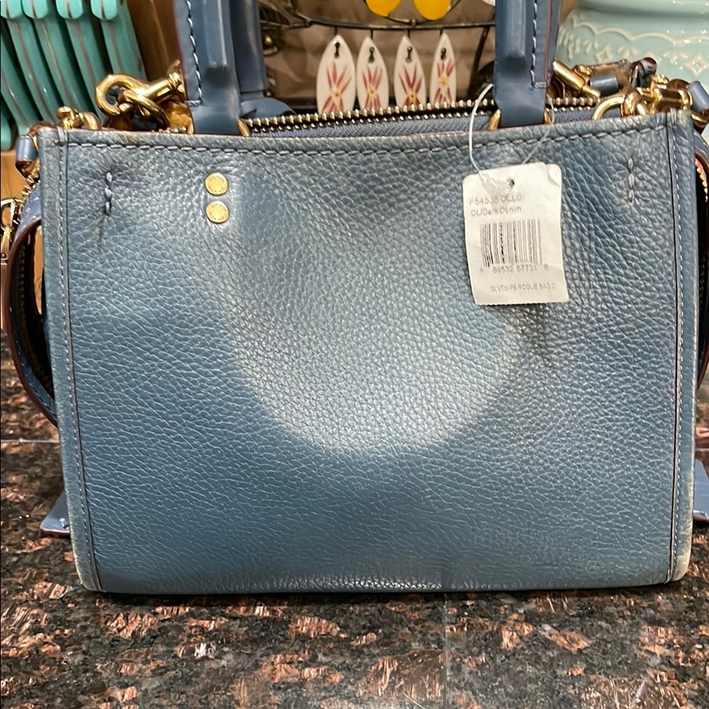 Coach Blue Leather Rogue